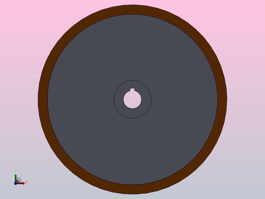 在钢上模制的驱动轮聚氨酯前视图