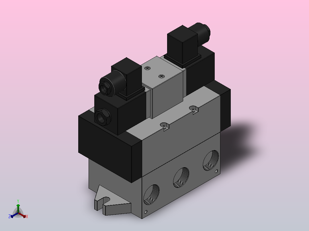 QJD系列同轴截止式电控换向阀[Q25JD2-L20AT]主视图
