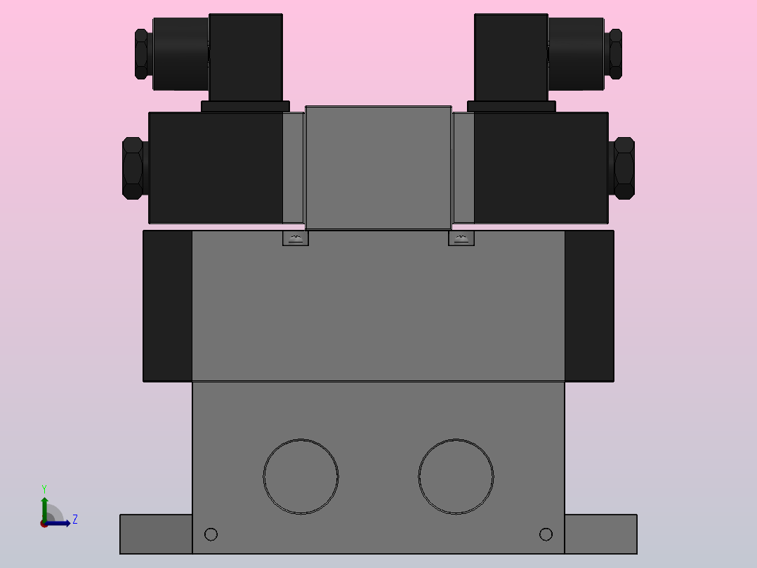 QJD系列同轴截止式电控换向阀[Q25JD2-L20AT]左视图