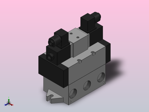 QJD系列同轴截止式电控换向阀[Q25JD2-L20AT]正等轴测缩略图