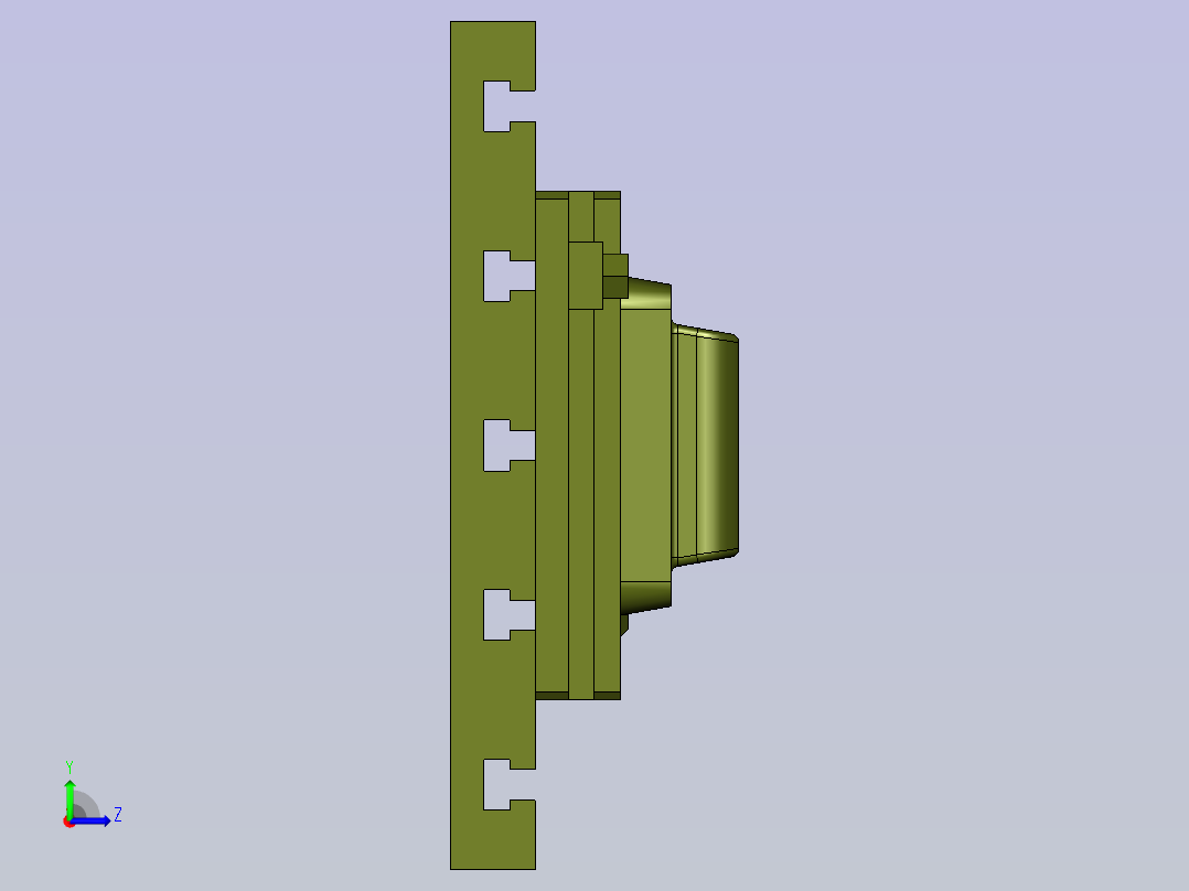 练习机床+部件左视图