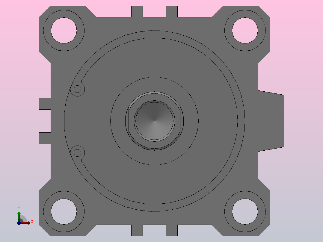 双作用气缸（QCQ2系列 ）[QCQ2B80-50]前视图