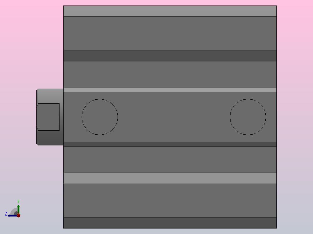双作用气缸（QCQ2系列 ）[QCQ2B80-50]右视图