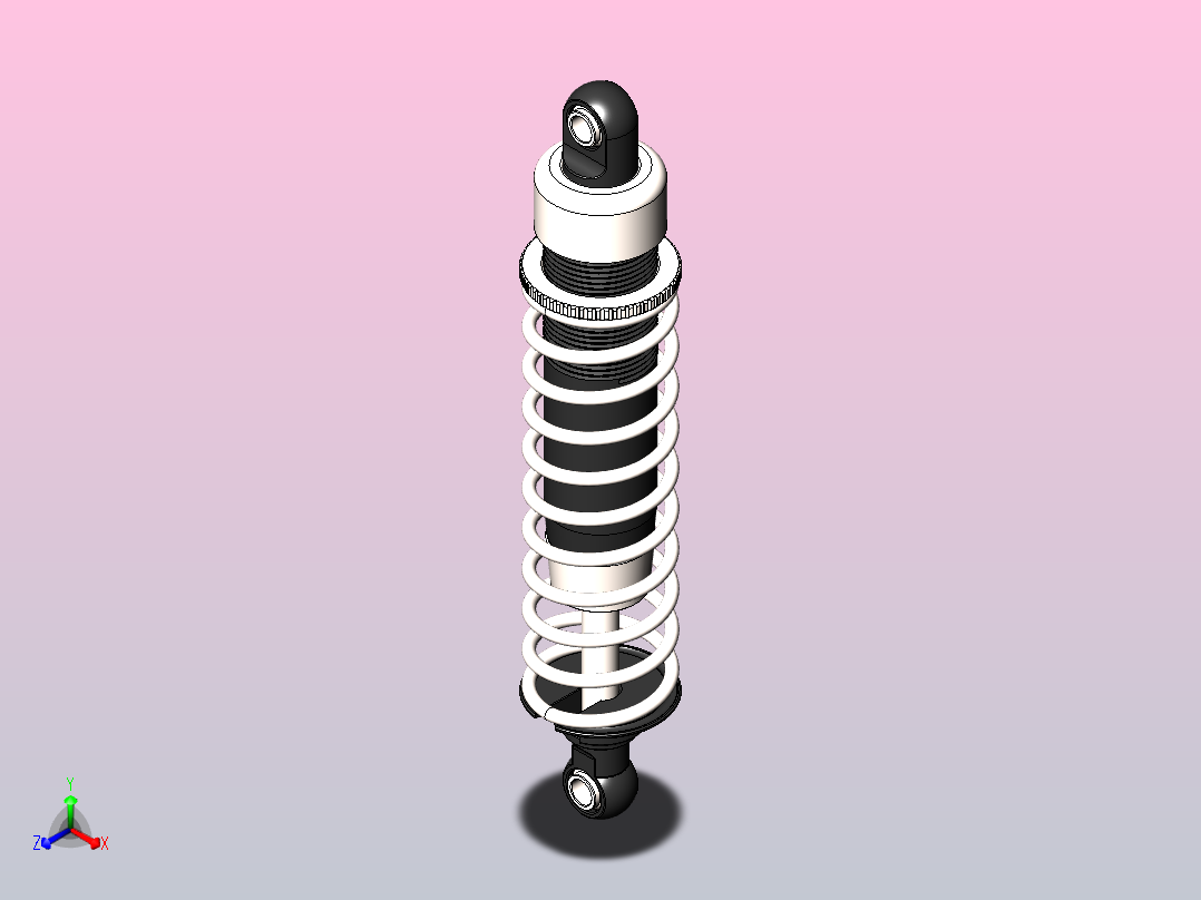 遥控汽车减震器正等轴测图