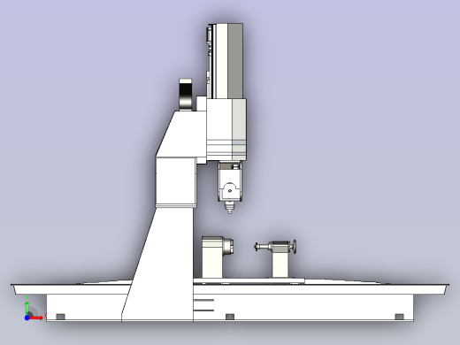 6轴加工机床设计3D图纸模型前视缩略图