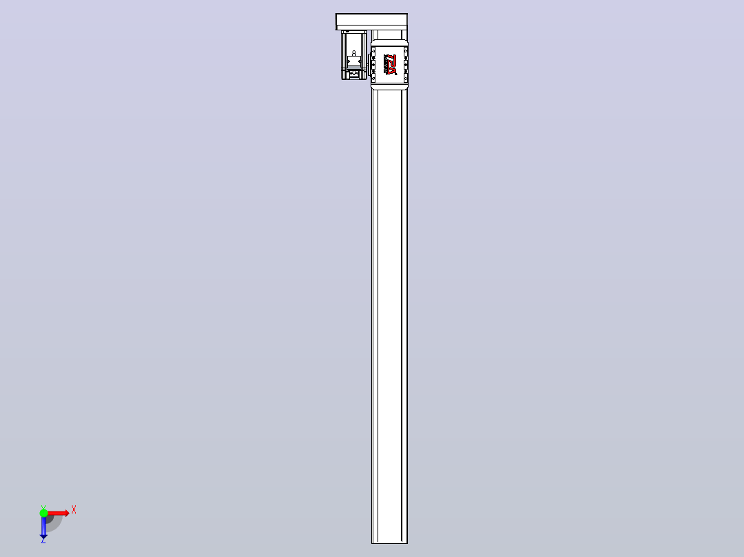 滚珠丝杠直线轴带导轨全封闭TPA-HCR-85D-1610C-L1050-MR-Y-P20-N3俯视图