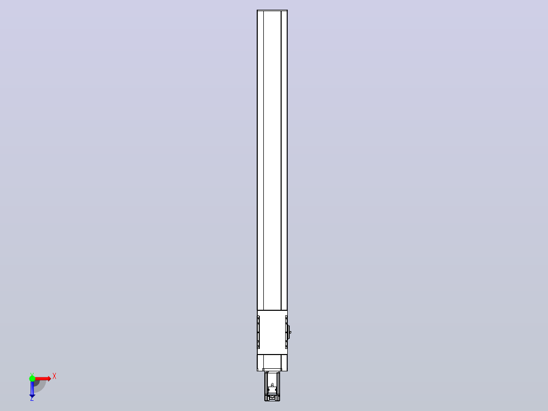 滚珠丝杠直线轴带导轨全封闭TPA-HCR-120D-1610C-L1150-M-C-P40-N3俯视图