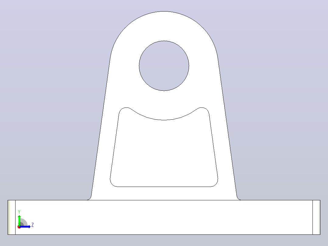 标准型SC系列气缸安装附件单耳固定座CA[FY-SC80CA]左视图