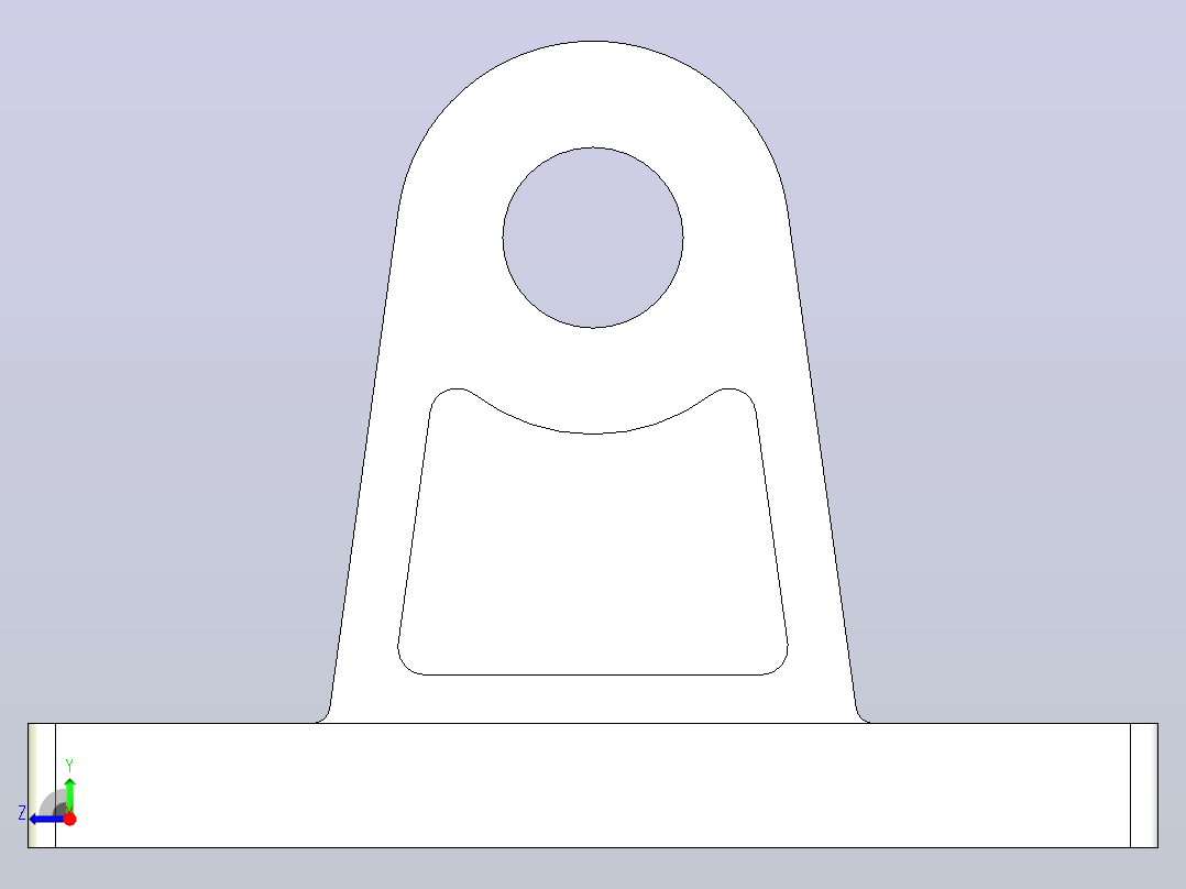 标准型SC系列气缸安装附件单耳固定座CA[FY-SC80CA]右视图