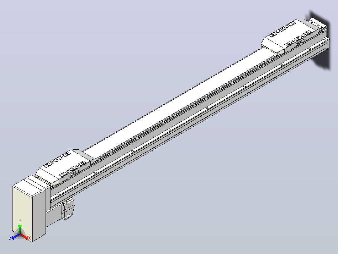 滚珠丝杠线性轴TPA-GCRS-50-1205C-L225-MP-M10-N3正等轴测图