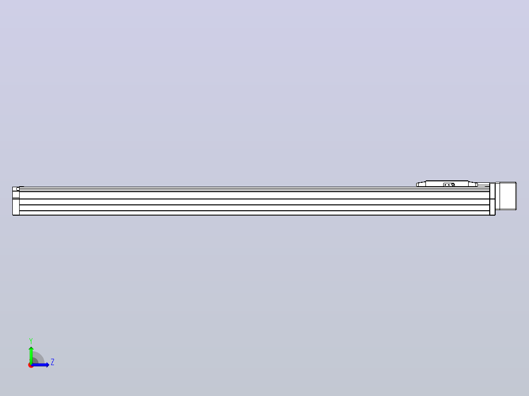 滚珠丝杠直线轴内置导轨TPA-GCR-80-1610C-L850-ML-M40-N3左视图