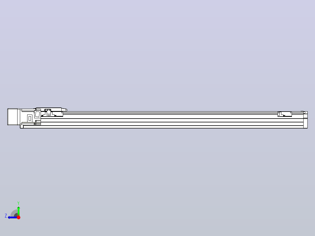 滚珠丝杠直线轴内置导轨TPA-GCR-80-1610C-L850-ML-M40-N3右视图