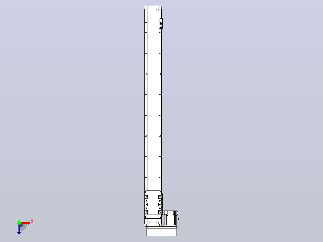 滚珠丝杠直线轴内置导轨TPA-GCR-80-1610C-L850-ML-M40-N3俯视图