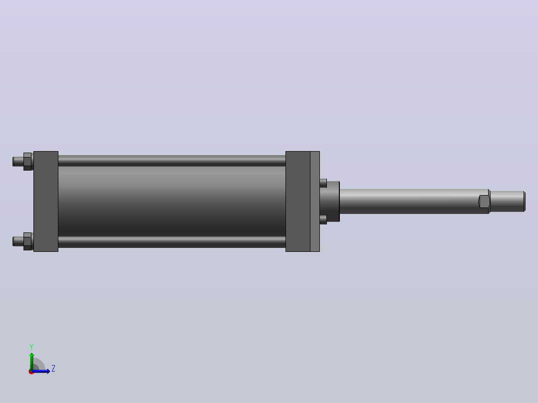 气缸CS1F125-300左视图