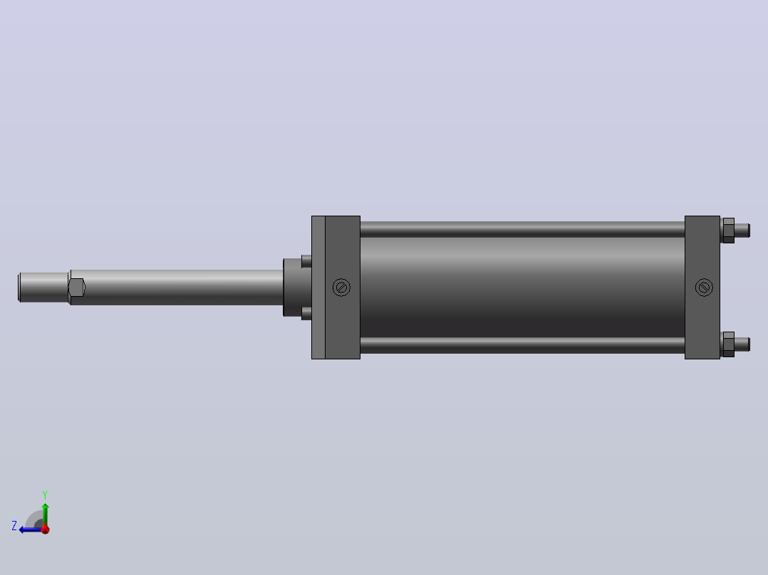 气缸CS1F125-300右视图