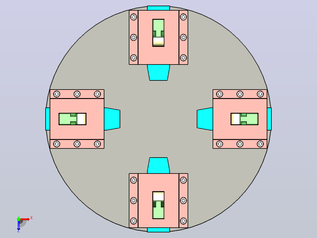 凸轮夹紧器3俯视图