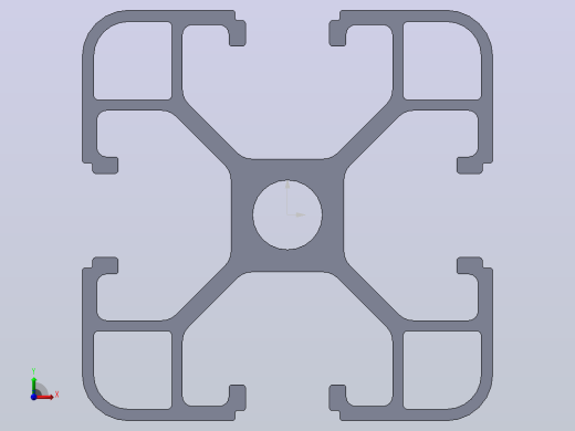 XE-LSX15铝型材40x40前视缩略图