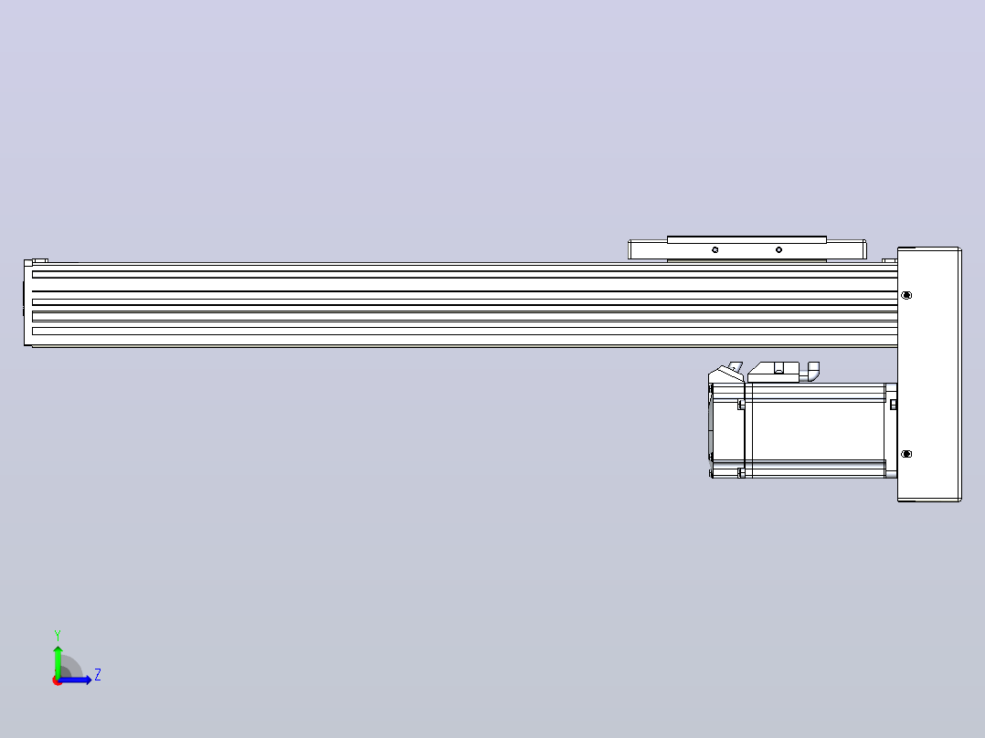 滚珠丝杠直线轴带导轨全封闭TPA-HCR-110D-1610C-L350-MP-C-P40-N3左视图