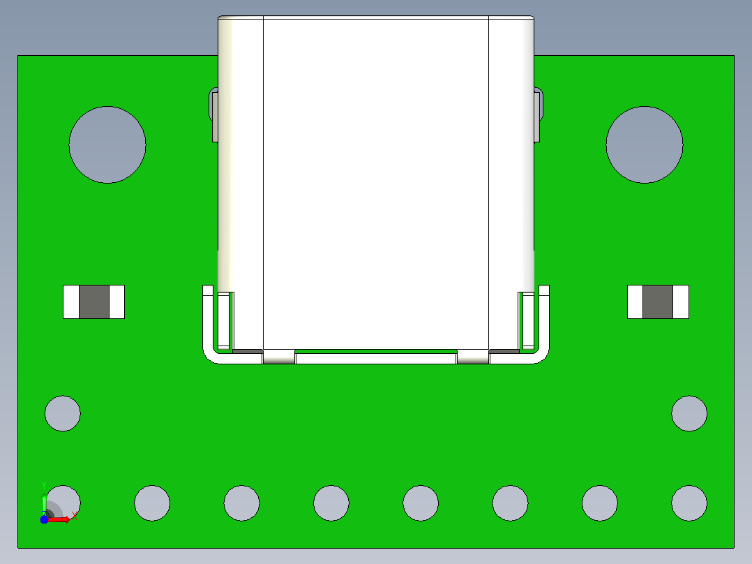 USB 2.0 Type-C连接器分线板前视图