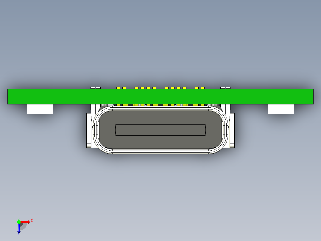 USB 2.0 Type-C连接器分线板俯视图