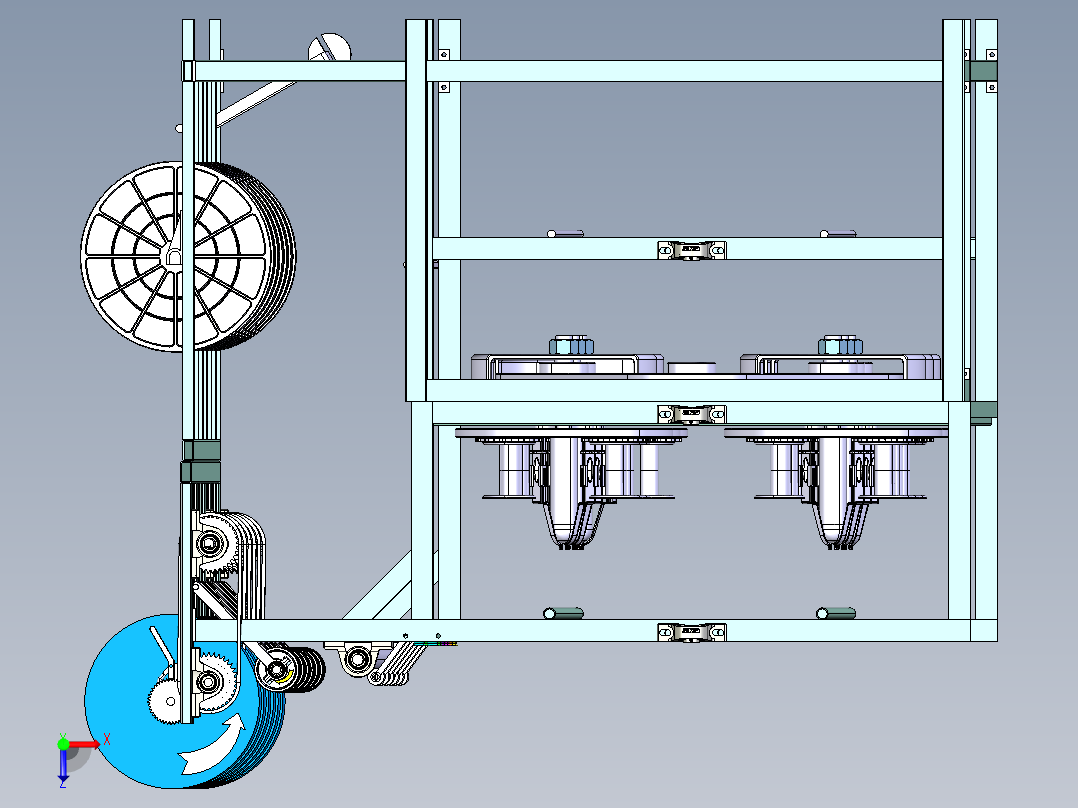 橡胶机械设备俯视图