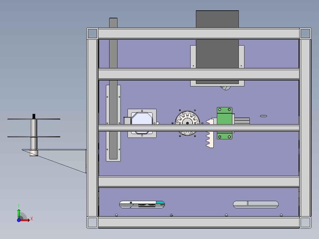 茶叶内外袋真空包装机sw16可编辑前视图