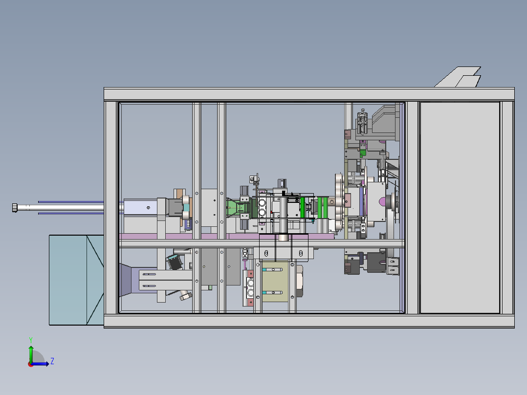 茶叶内外袋真空包装机sw16可编辑左视图