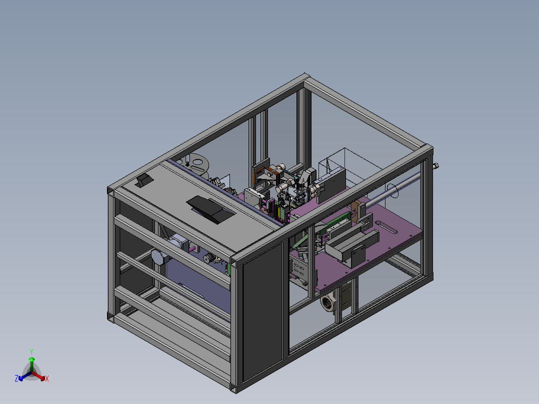 茶叶内外袋真空包装机sw16可编辑正等轴测图