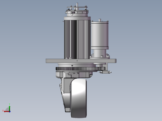 AGV小车舵轮 3D图 机械设计素材step格式文件3D模型后视缩略图