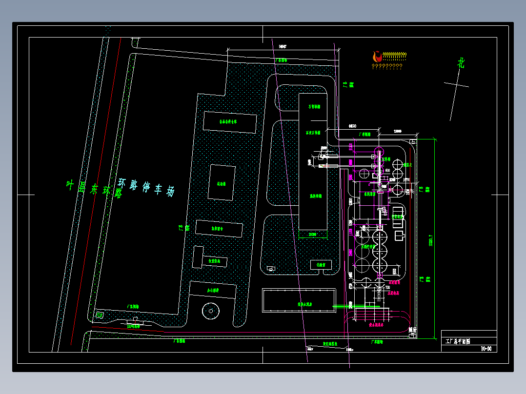 120万吨粉煤灰、水泥分磨站平面图