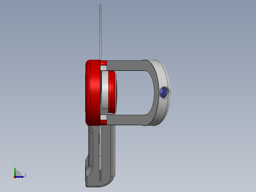 solidworks 口袋磁盘播放器造型设计左视图