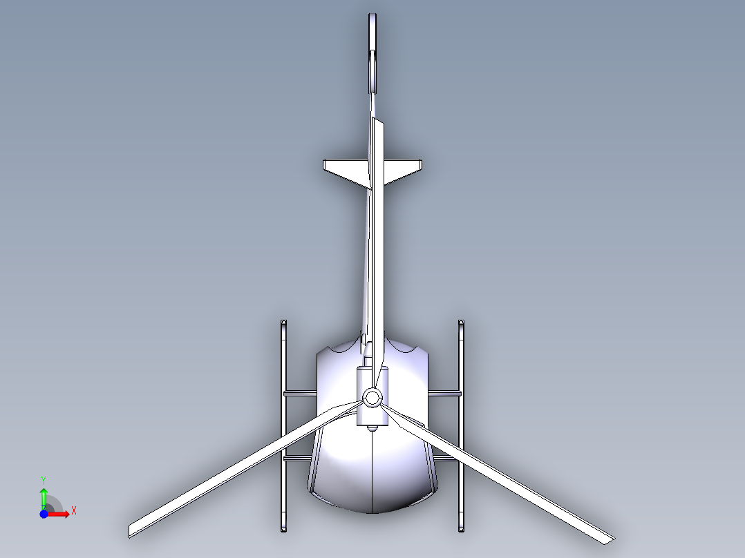 蚊子直升机小鸟直升机前视图