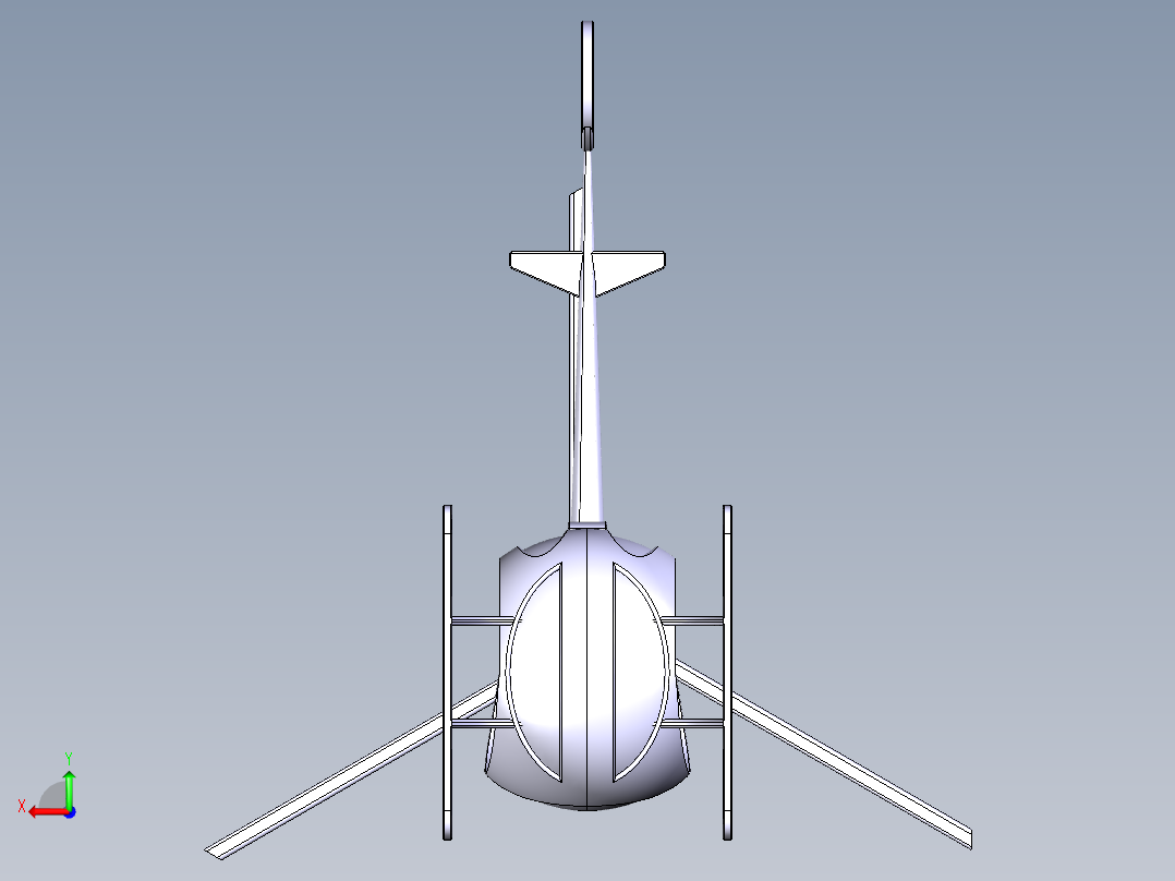 蚊子直升机小鸟直升机后视图