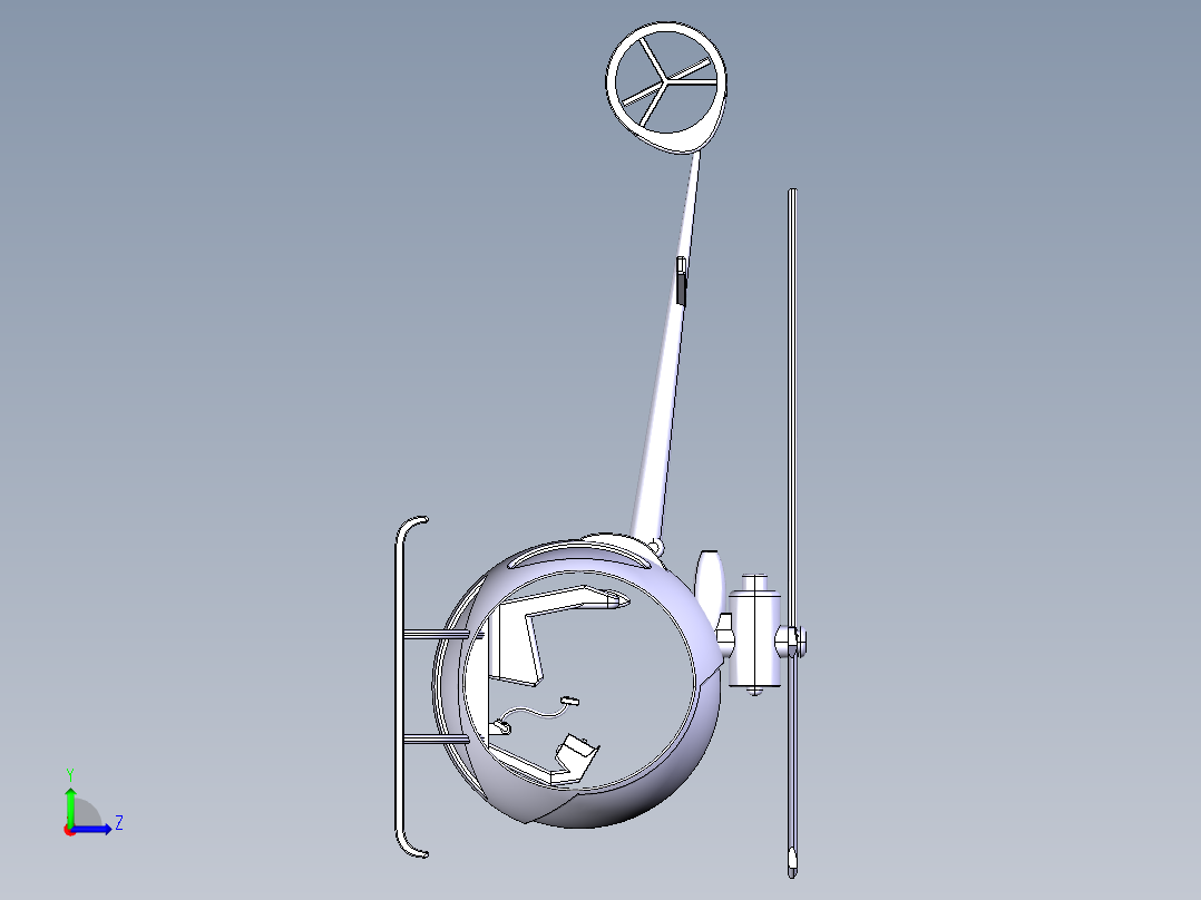 蚊子直升机小鸟直升机左视图