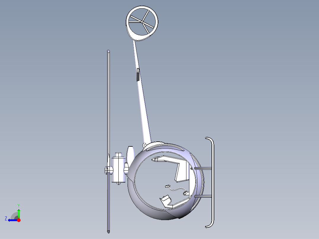 蚊子直升机小鸟直升机右视图