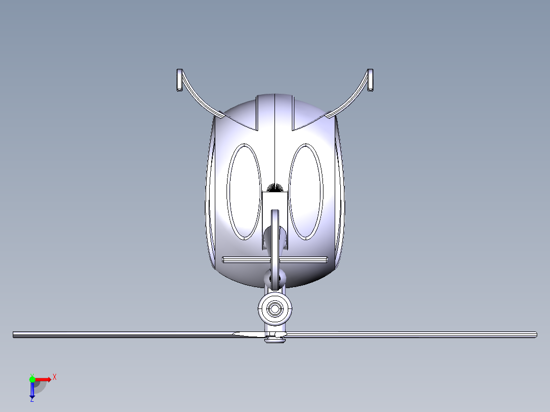 蚊子直升机小鸟直升机俯视图