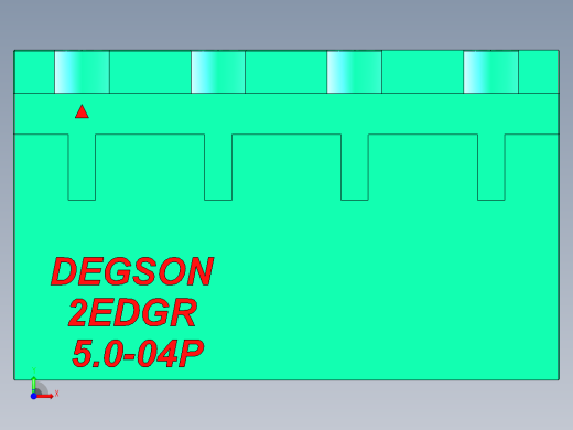 DEGSON 2EDG 系列 5.0mm 可插拔接线端子组-2EDGR-5.0-04P-14-00AH前视缩略图