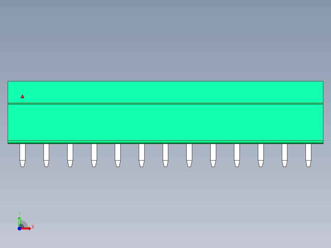 DEGSON 15EDG 系列 3.5mm 插拔式接线端子 FullPack-15EDGVC-3.5-13P-14-00AH前视图