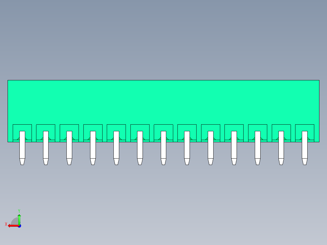 DEGSON 15EDG 系列 3.5mm 插拔式接线端子 FullPack-15EDGVC-3.5-13P-14-00AH后视图