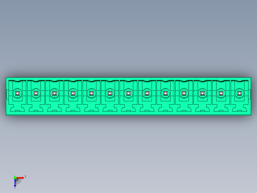 DEGSON 15EDG 系列 3.5mm 插拔式接线端子 FullPack-15EDGVC-3.5-13P-14-00AH俯视图