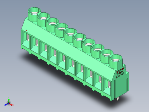 DEGSON DG636 系列 6.357.629.52mm 接线端子-DG636-6.35-10P-14-00AH