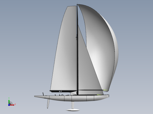 86---小帆船模型3D图纸 模型图纸前视缩略图