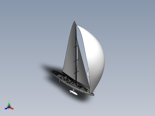 86---小帆船模型3D图纸 模型图纸正等轴测缩略图