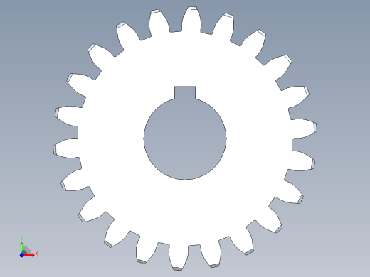 正齿轮压力角20 -48dp-20pa-22t spur gear前视缩略图