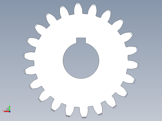 正齿轮压力角20 -48dp-20pa-22t spur gear后视缩略图