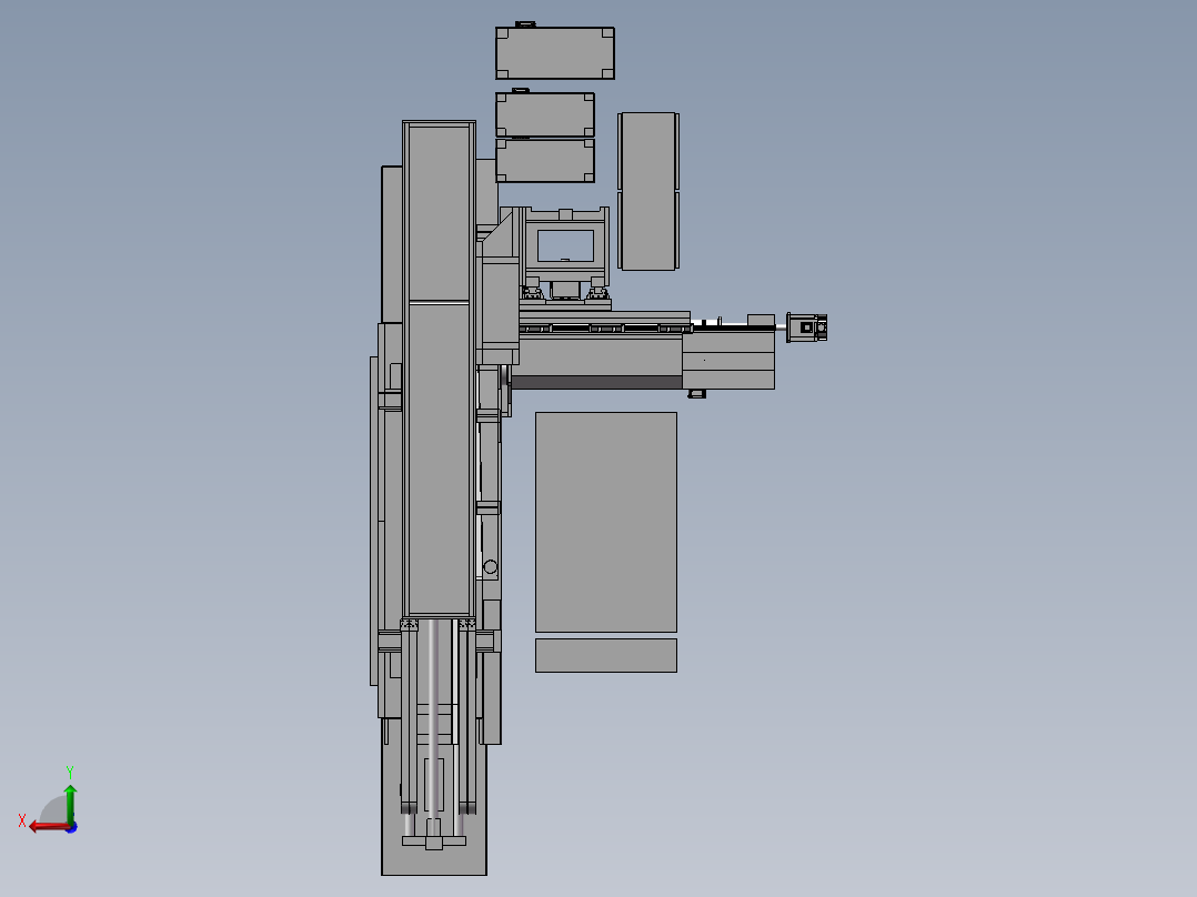 平面自动磨床后视图