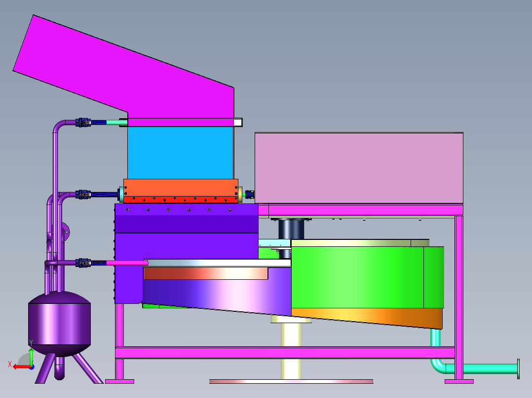 水果蔬菜压榨研磨机后视图