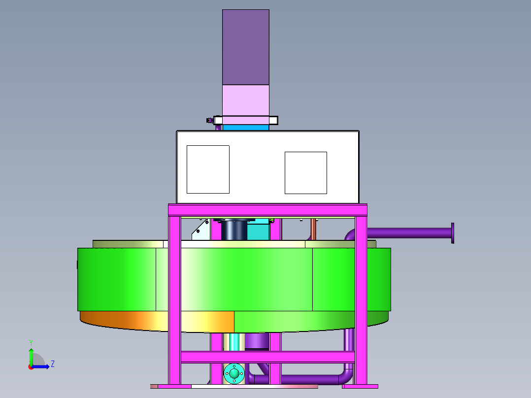 水果蔬菜压榨研磨机左视图