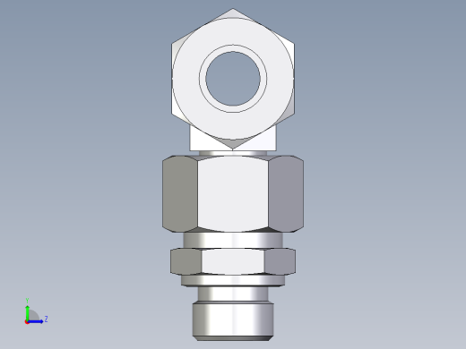 卡套式工业通用硬管接头EO_Assembled_adjustable_standpipe_branch_tee_EVT15LM71左视缩略图