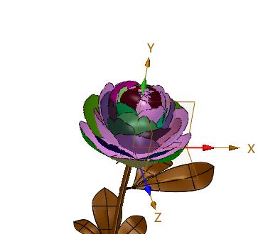 牡丹花芍药花3d装饰摆件